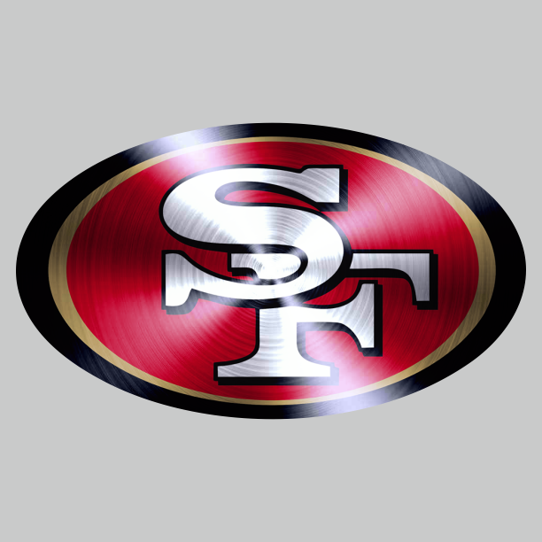 San Francisco 49ers Stainless steel logo vinyl decal